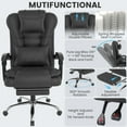 thumbnail image 4 of 6V-Sermmoo Adjustable Executive Chair, Comfortable Office Chair with Footrest, APU Leather, Black, 4 of 8
