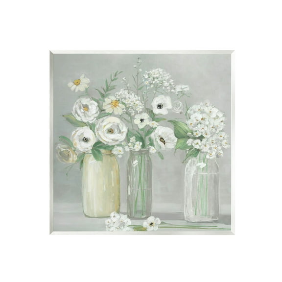 Soft White Mixed Floral Arrangement Botanical & Floral Graphic Art Unframed Art Print Wall Art