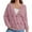 Pink, variant on Women's Fall Winter Heart Pattern V-Neck Casual Simple Style Cardigan Sweater Open Front Long Sleeve Knit Wrap Winter Clothes,Beige,Size L
