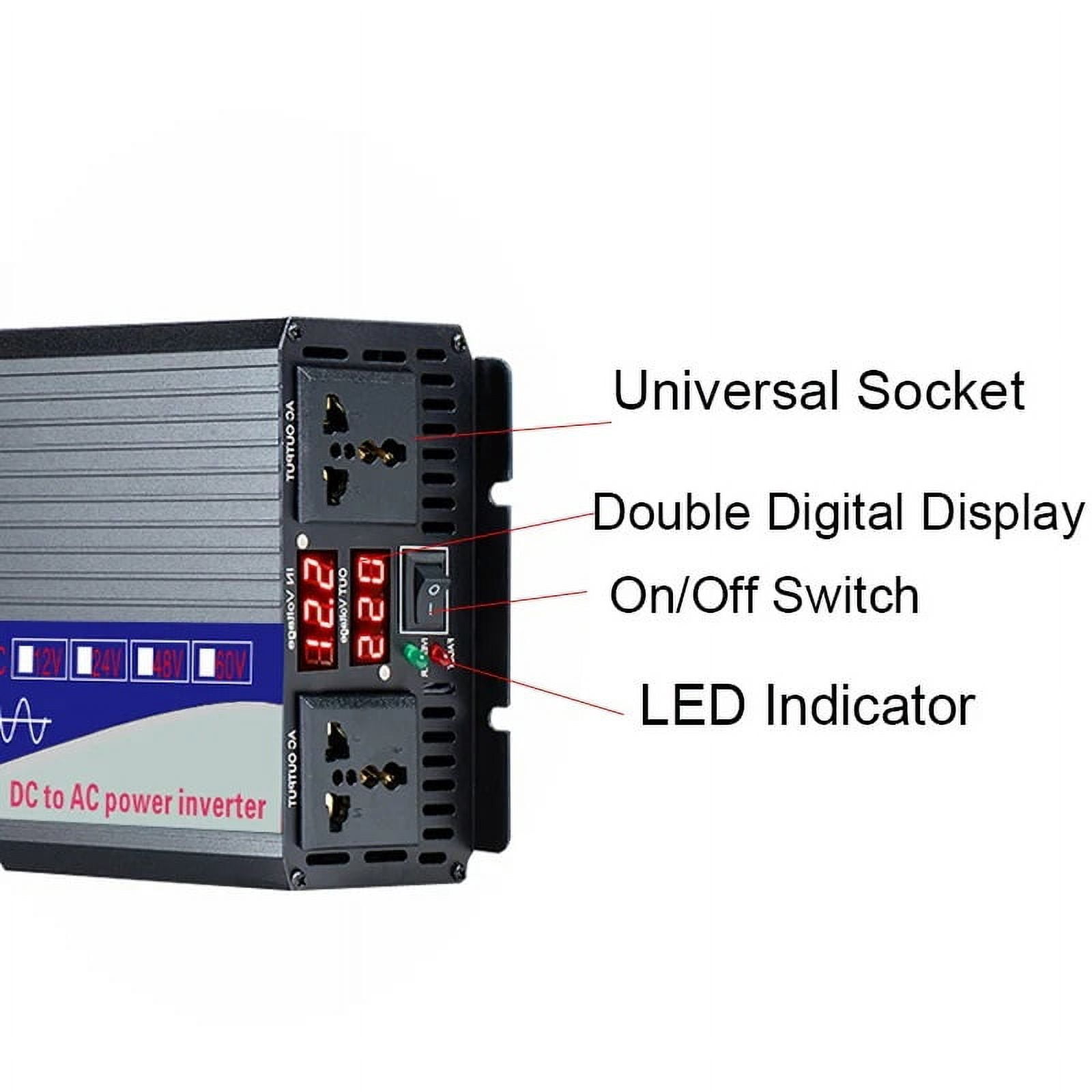 3000/4000/5000W Inverter DC 12V 24V 48V To AC Convertor Transformer Solar Double Digital Display Power Inverter ,High-efficiency Conversion