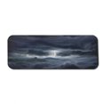 thumbnail image 1 of Nature Computer Mouse Pad, Dark Stormy Sky over Mountains Like Fictional Powerful Nature Image, Rectangle Non-Slip Rubber Mousepad Large, 31" x 12" Gaming Size, Blue, by Ambesonne, 1 of 2