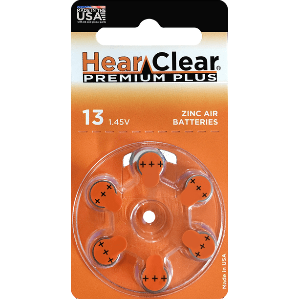 HearClear Hearing Aid Batteries Size 13, PR48 (120 Batteries) Walmart