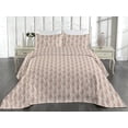 thumbnail image 2 of Ambesonne Garden Scene Quilted Bedspread Set 3 Pcs, Leafy Pattern Autumn, Twin, Pale Mauve Taupe Cream, 2 of 4