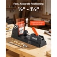 thumbnail image 2 of VEVOR Pocket Hole Jig Kit, 1/2" to 1-1/2" Adjustable, Lightweight Jig Pocket Hole System with Dust Collection Adapter, Detachable Guide Block, Drill Bit, Stop Collar, Easy Adjusting, for Woodworking, 2 of 9