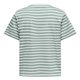thumbnail image 2 of ONLY Camiseta de mujer - ONLLIVINA LIFE STRIPE TEE, manga corta, cuello redondo, rayas Blanco/Verde M (Medium), 2 of 4
