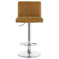 thumbnail image 3 of Elama Bar Stool with Adjustable Height & Swivel, Camel, Set of 2, 3 of 9