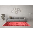 thumbnail image 3 of Ahgly Company Machine Washable Indoor Square Oriental Red Traditional Area Rugs, 6' Square, 3 of 4