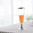 thumbnail image 4 of Clearance!Plastic Wine Glasses with Gold Rim, 5 Oz Plastic Wine glasses with Stem, Disposable Wine Cups Reusable Suitable for Party Weeding Birthday 6PCS, 4 of 5