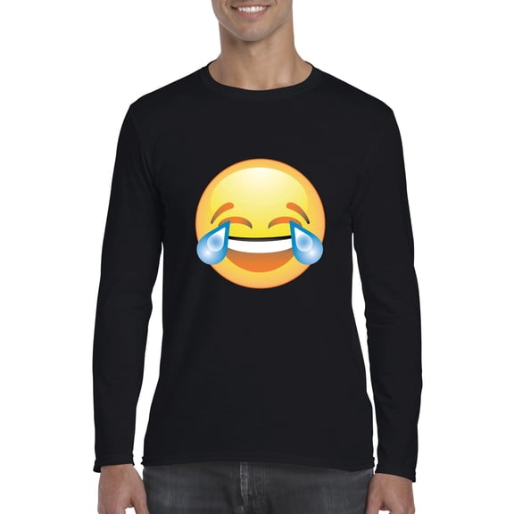 Artix - Mens Long Sleeve T-Shirts - Emoji Laughing Tears