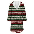 thumbnail image 4 of Women's Fleece Plush Robe Long Warm Plush Bathrobe Loungewear Jacket Printed Comfort Robe, 4 of 5