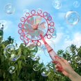 thumbnail image 2 of Soplador de pistola de burbujas para niños, juguete de molino de viento giratorio mágico, burbuja de jabón de boda, juguetes al aire libre para niñas y niños, regalo de cumpleaños, 2 of 4