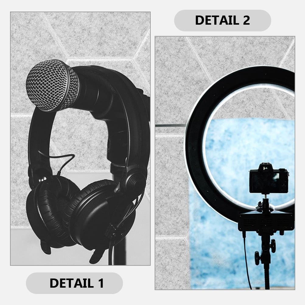 Raindrops 10Pcs Acoustic Wall Panels for Home Studio and Office 11.8X10.2X0.3in Hexagon Shape