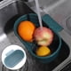 thumbnail image 5 of Advancent Cesta de drenaje para fregadero de cocina para una eliminación eficaz de residuos, la recogida de residuos del fregadero de cocina es Organizadores de utensilios de cocina azul claro, 5 of 6