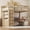 Walnut, variant on Full Size White Loft Bed with Wardrobe & Desk, Solid Wood Storage Bed with Shelves and Drawers, Space Saving Bed for Bedroom, Walnut