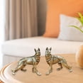 thumbnail image 6 of TISHITA Brass Dog Figurine Animals Brass Decor Dog Ornament Tea Pet Vintage Styles Dog Figurine for Bedroom Hotel Bookcase Book Shelf, 6 of 8