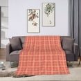 thumbnail image 3 of Red Abstract Geometric Art Throw Blanket,Super Soft Anti-Pilling Flannel Bed Blankets, 40"x30", 3 of 8