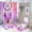 AA-3, variant on Sweet Bees Honeycomb Print Shower Curtain Bathroom Sets Toilet Lid Rug, Bath Mat And Contour Mat, Shower Curtain 4Pcs
