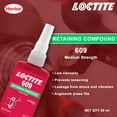 thumbnail image 2 of Compuesto retenedor Loctite 609, 50 ml, color verde Henke genuino, 2 of 4