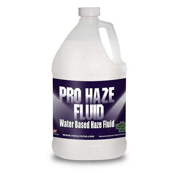 Froggys Fog - Pro Haze - High-Performance Haze Fluid for Hurricane Haze 2 and Fog Machines - Water Based Haze Fluid - 1 Gallon