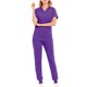 thumbnail image 1 of Traje de Pantalones para Mujeres Profesional Casual Cuello en V Manga Corta con Pantalones Largos, Ropa de Trabajo de Poliéster Ligera de Cuatro Estaciones para Uso Diario Y Casero, 1 of 3