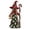 A 1#N, variant on Christmas Witch Tree Figurine, Green Owl Witch Resin Holiday Decoration with Staff, 8.66 × 4.72 in, 1 Pc