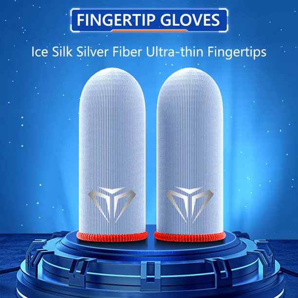 2 guantes impermeables para dedos para juegos de teléfonos móviles (rojo)