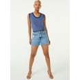thumbnail image 2 of Free Assembly Women's 90's Cut Off Denim Shorts, 2 of 5