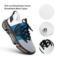 thumbnail image 4 of Gray Blue And White Stripes Walking Shoes for Men Woman Lightweight Tennis Fashion Elastic Sports Shoes Cushion Basketball Shoes, 4 of 7