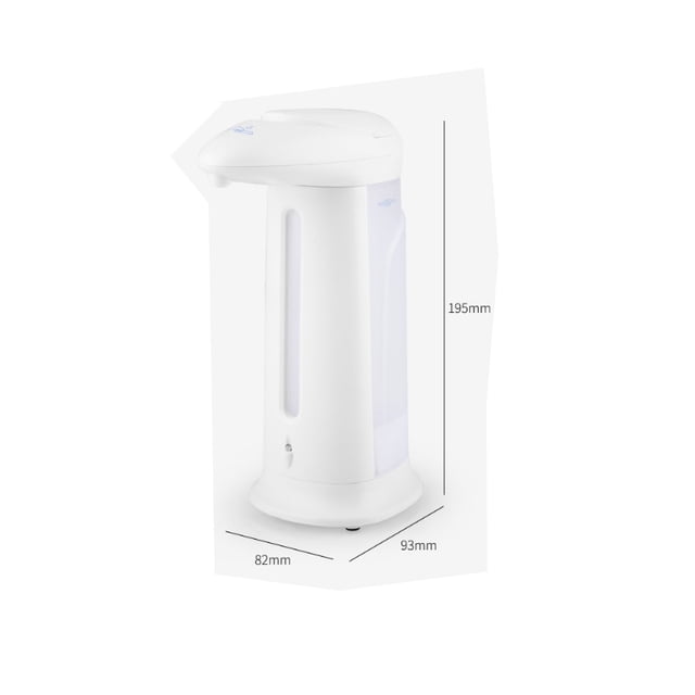 Dispensador automático de desinfectante Dispensador automático de spray con sensor Dispensador de jabón eléctrico para cocinas y baños Aseo/lugar público, blanco Adepaton LL-0024