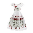 Women's Dresses New Spring/summer Hot Party Embroidered Rose Lace Mesh