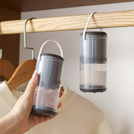 Hanging Dehumidifier under $5! CQCYD Hanging Wardrobe Dehumidifier Box, Reusable Moisture Absorber with Aromatherapy Tablets, Closet Desiccant for Odor Removing and Moistureproof