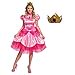 thumbnail image 3 of Disguise womens Costume, Official Nintendo Super Mario Bros Dress and Crown Princess Peach Deluxe Adult Costume, Pink, XL 18-20 US, 3 of 15