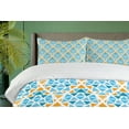 thumbnail image 4 of Ambesonne Yellow and Blue Duvet Cover Set, Triangle Motif, 2-Calking, Aqua Teal Marigold, 4 of 7