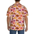 thumbnail image 3 of Naloa Happy Thanksgiving Turkey Men's Loose Fit Cuban Collar Short-Sleeve Shirt, Hawaiian Shirts, Mens Shirts Casual for Everyday Wear Outings-Small, 3 of 5