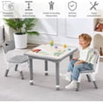 thumbnail image 5 of DOREROOM Kids 3-Piece Multifunction Activity Table and Chair Set, Gray, 5 of 9