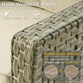 thumbnail image 7 of XIZZI Outdoor Patio Furniture Set PE Wicker Rattan 3 Seat Sofa Conversation Set with Chair and Ottoman,Beige, 7 of 7