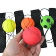 thumbnail image 4 of 2.48' Wrist Band Ball Rubber Bouncing Stress Relief Ball Rebound Ball Toy Bouncy Ball String Training Ball, 4 of 10
