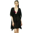 thumbnail image 4 of Bimba Women's Bathing Suit Cover Ups Georgette Bikini Swimwear Cover Up Sheer Tunic, 4 of 9