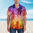 thumbnail image 4 of Bixox Men's Hawaiian Shirts Men's Palm Trees at Sunset Print Short-Sleeve Shirt-XX-Large, 4 of 8