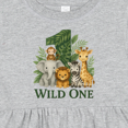 thumbnail image 4 of Inktastic Wild One 1st Birthday Safari Animals Girls Baby Dress, 4 of 5