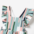 thumbnail image 4 of PatPat Family Matching Multi-Color Vertical Strip High Neck Halter Dress and Colorblock T-Shirt Sets, Multicolor, Baby Girl 9-12M, 4 of 6