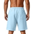 thumbnail image 4 of Sewkxo Men's Baggy Sweat Shorts 7" Cotton Summer Athletic Casual Shorts with Pockets,Sky Blue L, 4 of 8