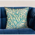 thumbnail image 2 of Plutus Marlin Vines Blue, cream Floral Luxury Throw Pillow Double sided 20" x 30" Queen, 2 of 3