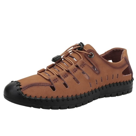 

GYUJNB Basketball Shoes for Men Gentlemen Shoes Leather Summer Hollow Breathable Cool Large Size Casual Shoes Hiking Shoes Men Size 10