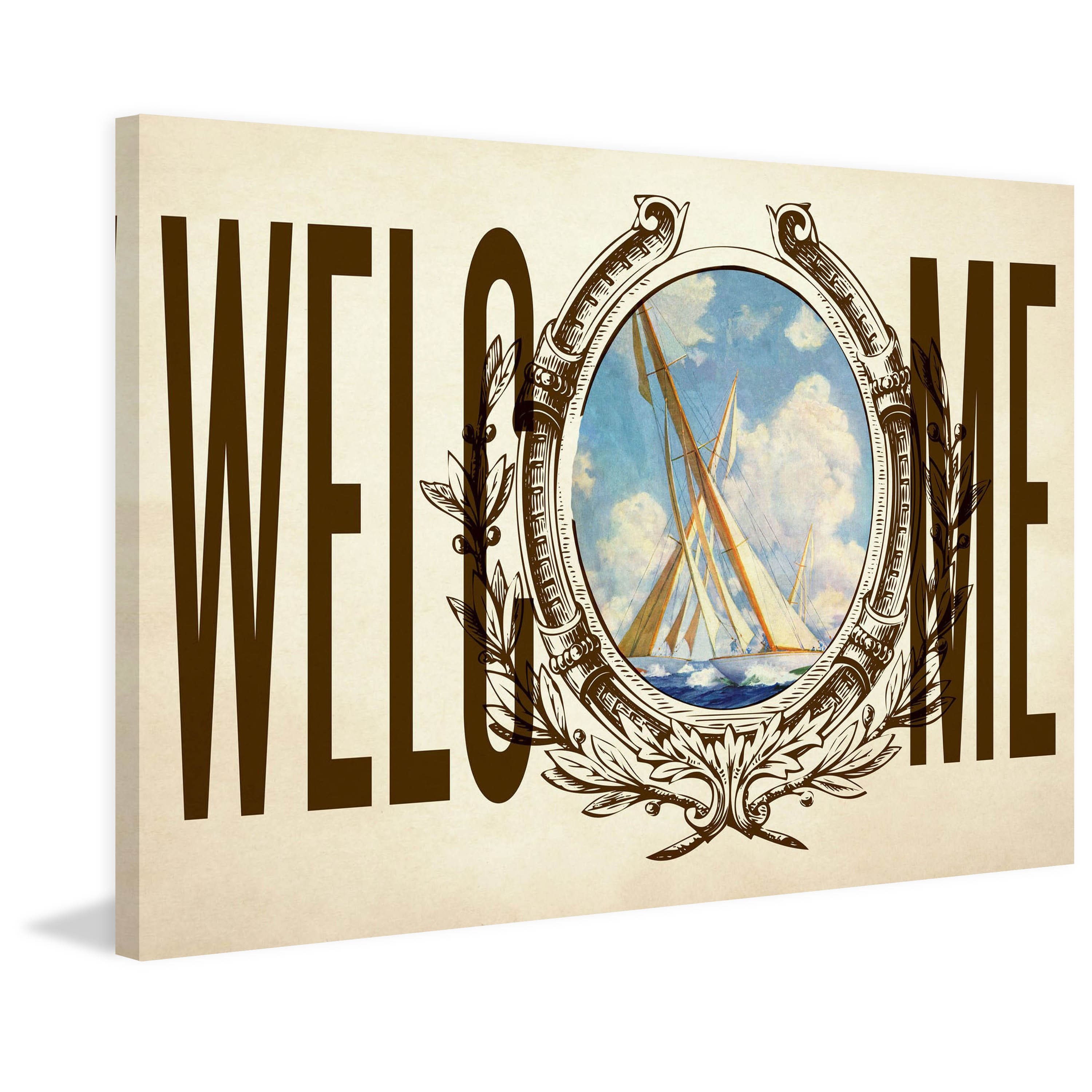 "Ship Welcome" Painting Print on Wrapped Canvas