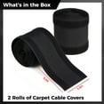 thumbnail image 2 of Floor Cable Cover for Carpet, 2 Rolls of 9.8ft Carpet Cord Protector, Carpet Cable Grip, Cable Management for Commercial Use, Offices, Exhibition Halls, Shopping Malls, 2 of 7