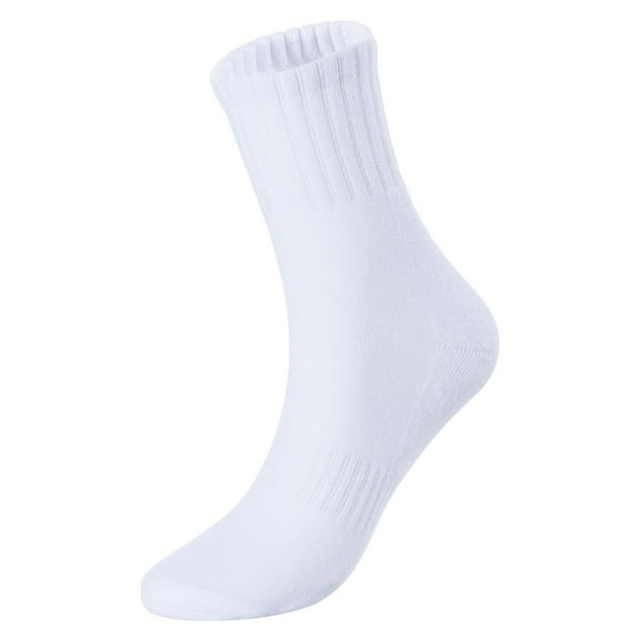 Lian LifeStyle Premium Children's 1 Pair Cotton Sports Socks, Size 12Y-15Y, JH0105, Color White