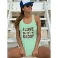 thumbnail image 2 of I Love Daddy Heart And Arrow Racerback Tank Women -Image by Shutterstock, Female Small, 2 of 4
