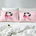 thumbnail image 4 of Erosebridal Letter Initial R Bed Sheets King,Kawaii Bow King Sheet Sets,Breathable Sheet Set King,Cow Print Decor,4 Pieces, 4 of 7