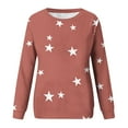 thumbnail image 5 of Fznquz Red Crew Neck Sweatshirts Women Long Sleeve Winter Pullover Tops Loose Fit Casual 2025 Fashion, 5 of 5